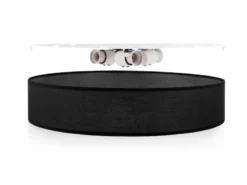 Deckenlampe CEILING DREAM, Stoff Schwarz / Abdeckung satiniert, Ø 50cm