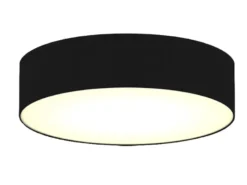 Deckenlampe CEILING DREAM, Stoff Schwarz / Abdeckung satiniert, Ø 50cm