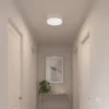 Deckenlampe CEILING DREAM, Stoff Weiß / Abdeckung satiniert, Ø 40cm