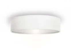 Deckenlampe CEILING DREAM, Stoff Weiß / Abdeckung satiniert, Ø 40cm