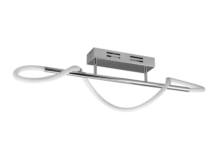 Deckenleuchte ARGOS in Chrom LED Schlauch Weiß, dimmbar, Breite 105cm