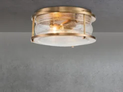 Deckenleuchte ASHLAND BAY in Messing für Badezimmer & Wohnraum, Ø30,5cm