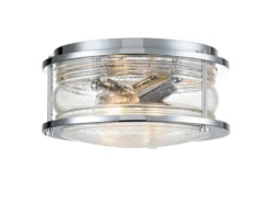Deckenleuchte ASHLAND BAY in Chrom für Badezimmer & Wohnraum, Ø30,5cm