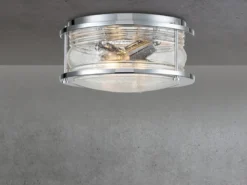 Deckenleuchte ASHLAND BAY in Chrom für Badezimmer & Wohnraum, Ø30,5cm