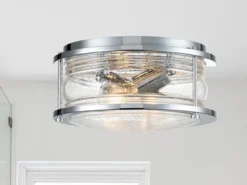 Deckenleuchte ASHLAND BAY in Chrom für Badezimmer & Wohnraum, Ø30,5cm