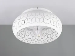 Deckenleuchte BIDAR mit Ventilator & Fernbedienung in Weiß, Ø 50cm