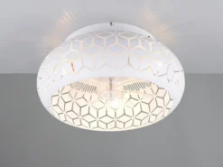 Deckenleuchte BIDAR mit Ventilator & Fernbedienung in Weiß, Ø 50cm