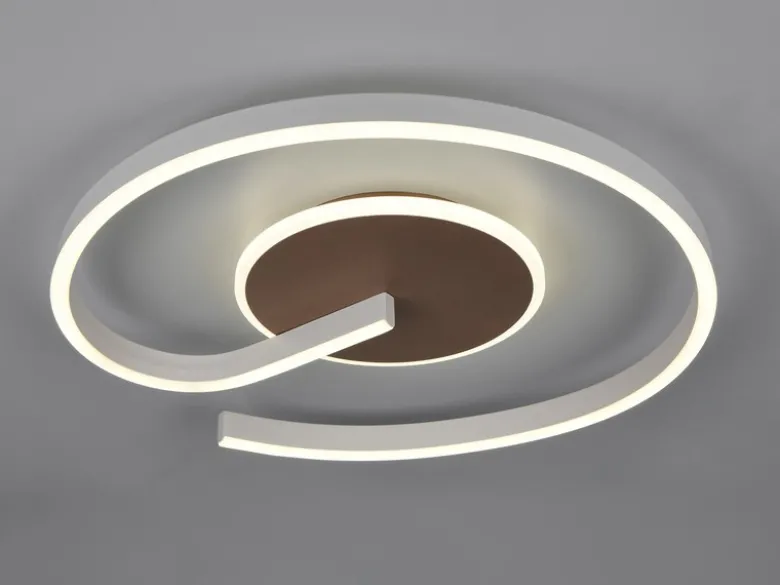 Deckenleuchte CALLE in Coffee flach, LED dimmbar & Lichtfarbe einstellbar Ø 50cm