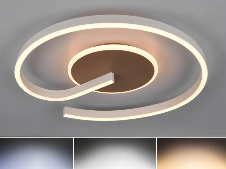 Deckenleuchte CALLE in Coffee flach, LED dimmbar & Lichtfarbe einstellbar Ø 50cm