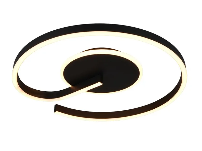 Deckenleuchte CALLE in Schwarz flach LED dimmbar & Lichtfarbe einstellbar Ø 50cm