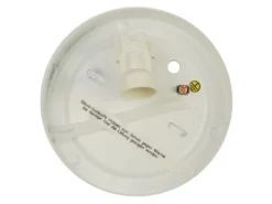 Deckenleuchte / Deckenschale, Opalglas matt, Dekorring Nickel matt, Ø 25cm