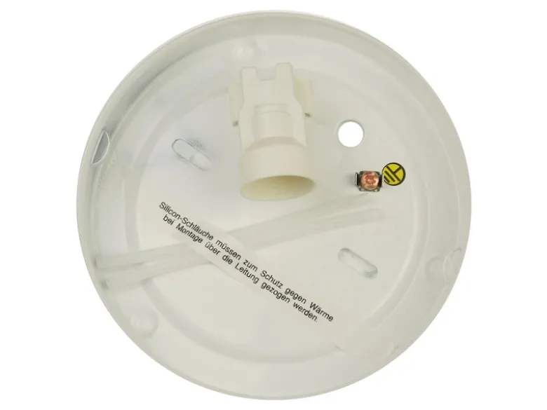 Deckenleuchte / Deckenschale, Opalglas matt, Dekorring Messing poliert, Ø 25cm