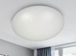 Deckenleuchte / Deckenschale rund, Kunststoff opalweiß, Ø 36 cm
