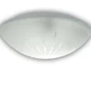 Deckenleuchte / Deckenschale rund, Schliffglas Weiß, Ø 30cm