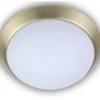 Deckenleuchte / Deckenschale, Opalglas matt, Dekorring Messing matt, Ø 35cm