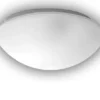 Deckenleuchte / Deckenschale rund, Glas Weiß mit Klarrand, Ø 25cm