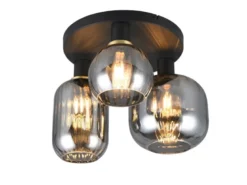 Deckenleuchte DIVA 3-flammig mit Glasschirmen Chrom bedampft, Ø 39cm