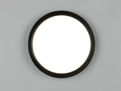 Deckenleuchte DRACO Schwarz ultraflach LED dimmbar & Lichtfarbe einstellbar 23cm