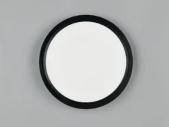 Deckenleuchte DRACO Schwarz ultraflach LED dimmbar & Lichtfarbe einstellbar 23cm