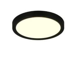 Deckenleuchte DRACO Schwarz ultraflach LED dimmbar & Lichtfarbe einstellbar 23cm