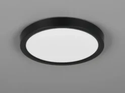 Deckenleuchte DRACO Schwarz ultraflach LED dimmbar & Lichtfarbe einstellbar 23cm
