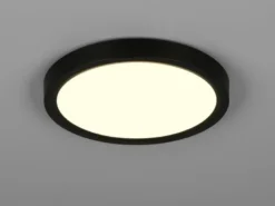 Deckenleuchte DRACO Schwarz ultraflach LED dimmbar & Lichtfarbe einstellbar 23cm