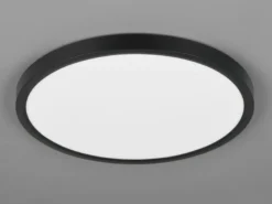 Deckenleuchte DRACO Schwarz ultraflach LED dimmbar & Lichtfarbe einstellbar 40cm