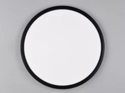 Deckenleuchte DRACO Schwarz ultraflach LED dimmbar & Lichtfarbe einstellbar 40cm