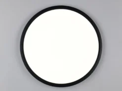 Deckenleuchte DRACO Schwarz ultraflach LED dimmbar & Lichtfarbe einstellbar 40cm