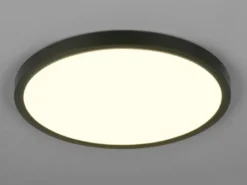 Deckenleuchte DRACO Schwarz ultraflach LED dimmbar & Lichtfarbe einstellbar 40cm