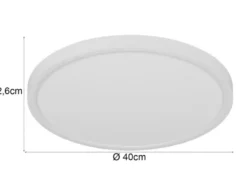 Deckenleuchte DRACO Weiß ultraflach LED dimmbar & Lichtfarbe einstellbar 40cm