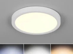 Deckenleuchte DRACO Weiß ultraflach LED dimmbar & Lichtfarbe einstellbar Ø 23cm