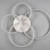 Deckenleuchte DRAKE Silber Fernbedienung 4 LED Ringe dimmbar B: 80cm