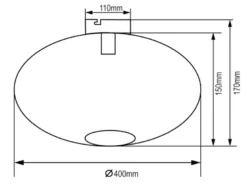 Deckenleuchte JOHANN Gitter Lampenschirm Metall Kupfer antik Ø 40cm