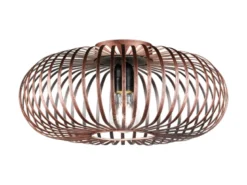 Deckenleuchte JOHANN Gitter Lampenschirm Metall Kupfer antik Ø 40cm