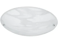Deckenleuchte LANA mit Glas Lampenschirm Weiß Alabaster, Ø 25cm