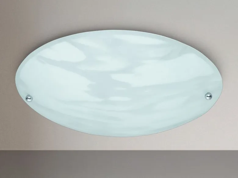 Deckenleuchte LANA mit Glas Lampenschirm Weiß Alabaster, Ø 25cm