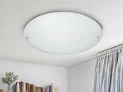 Deckenleuchte LANA mit Glas Lampenschirm Weiß matt, Ø 25cm