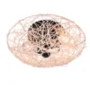 Deckenleuchte LOVIS Rattan Geflecht Natur im Boho Stil, Ø 40cm
