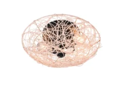 Deckenleuchte LOVIS Rattan Geflecht Natur im Boho Stil, Ø 40cm