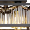 Deckenleuchte MATHILDE mit Rauchglas Kristallen 3-flammig, Breite 51cm