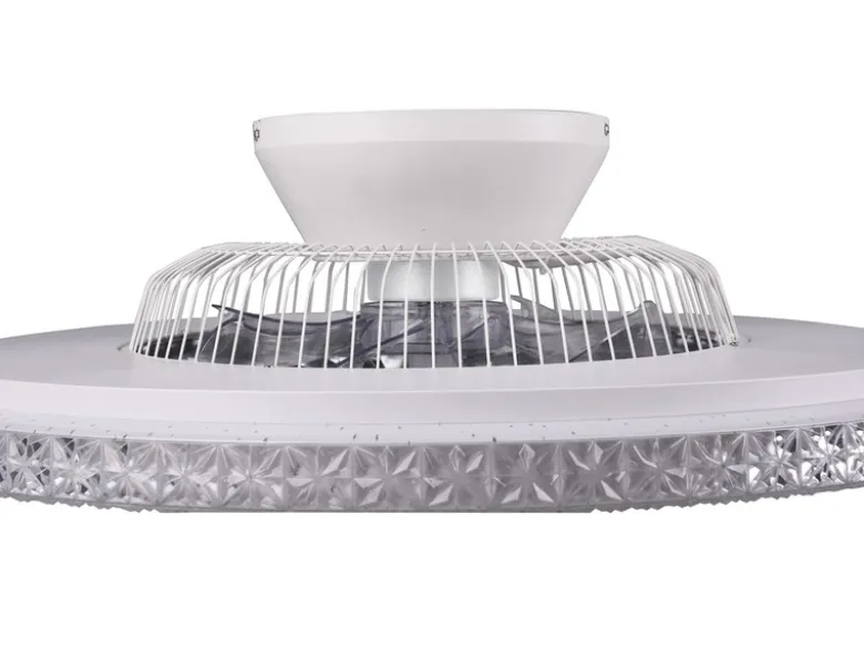 Deckenleuchte mit Ventilator dimmbar Fernbedienung & Wandhalterung Ø60cm