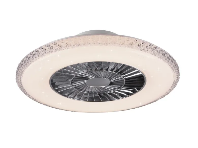 Deckenleuchte mit Ventilator dimmbar Fernbedienung & Wandhalterung Ø60cm
