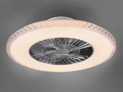 Deckenleuchte mit Ventilator dimmbar Fernbedienung & Wandhalterung Ø60cm