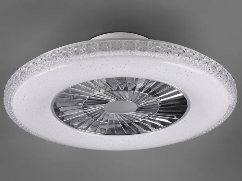 Deckenleuchte mit Ventilator dimmbar Fernbedienung & Wandhalterung Ø60cm