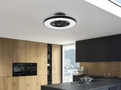 Deckenleuchte mit Ventilator HALMSTAD Fernbedienung & Nachtlicht Ø 59cm