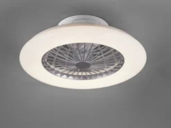 Deckenleuchte mit Ventilator dimmbar Fernbedienung & Wandhalterung Ø50cm
