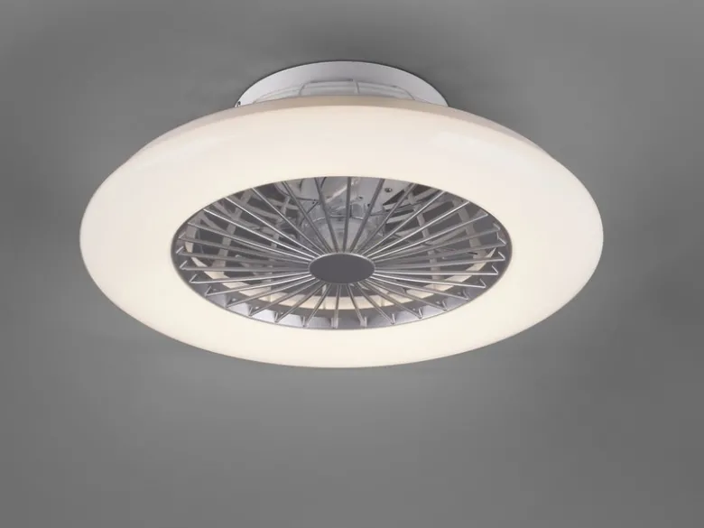 Deckenleuchte mit Ventilator dimmbar Fernbedienung & Wandhalterung Ø50cm