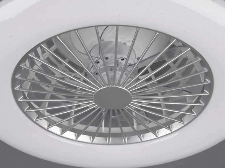 Deckenleuchte mit Ventilator dimmbar Fernbedienung & Wandhalterung Ø50cm