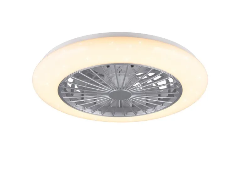 Deckenleuchte mit Ventilator dimmbar Fernbedienung & Wandhalterung Ø50cm
